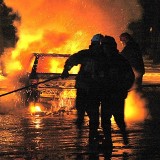 Dwie osoby ranne w pożarze na Śląskiej