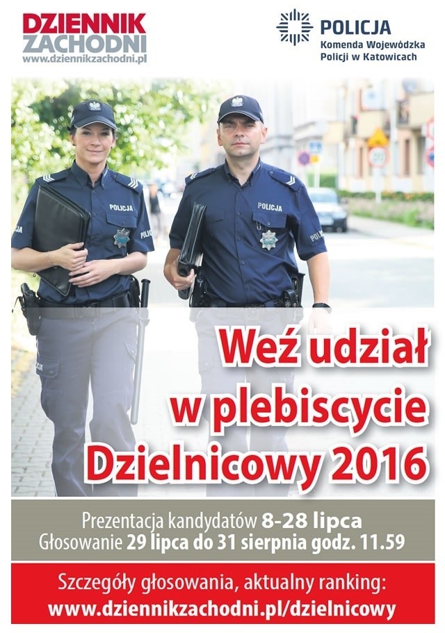 Najpopularniejszy Dzielnicowy Roku 2016 województwa śląskiego [PLEBISCYT]