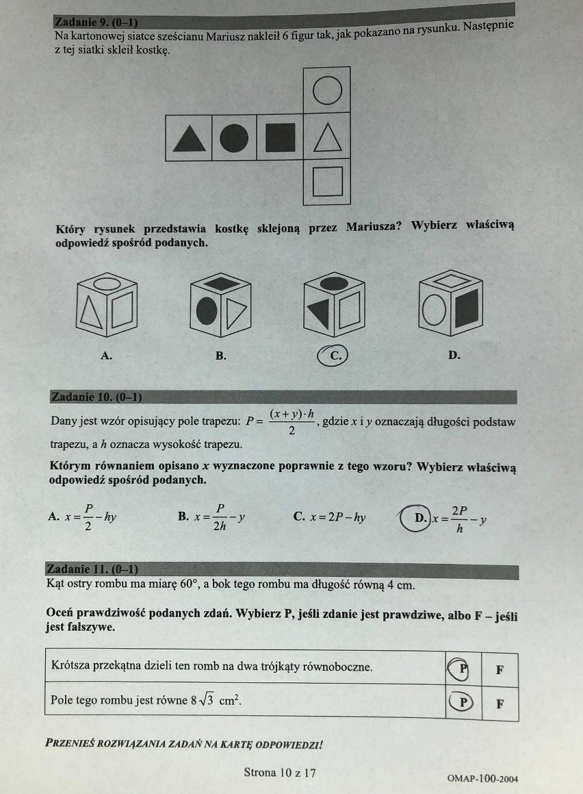 Egzamin ósmoklasisty z matematyki: mamy odpowiedzi!