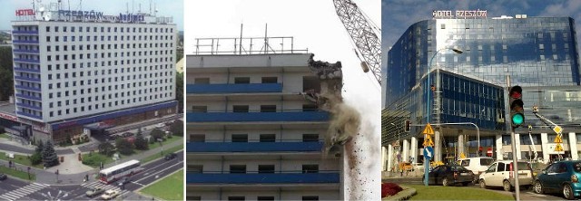 Hotel Rzeszów otworzono w 1972 r. na Wyścig Pokoju. W marcu 2007 roku zaczęto go wyburzać. Przez kilka lat w cenrtum miasta znajdowała się "dziura po Hotelu Rzeszów". W 2012 roku prace nad inwestycją nabrały tempa. Galeria handlowa i Hotel Rzeszów mają zostać otwarte już 9 listopada.