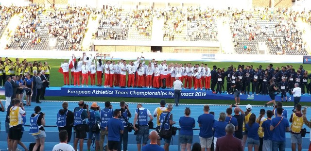 Zakończyły się trzydniowe Drużynowe Mistrzostwa Europy w lekkiej atletyce w Bydgoszczy. Na najwyższym miejscu na "pudle" ekipa Biało-Czerwonych z dorobkiem 345 pkt. Za nami Niemcy (317,5) i Francja (316,5).