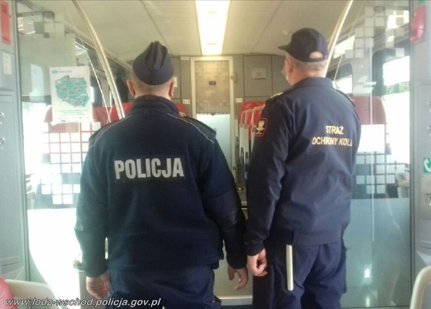 Wspólne patrole koluszkowskich policjantów i funkcjonariuszy Służby Ochrony Kolei