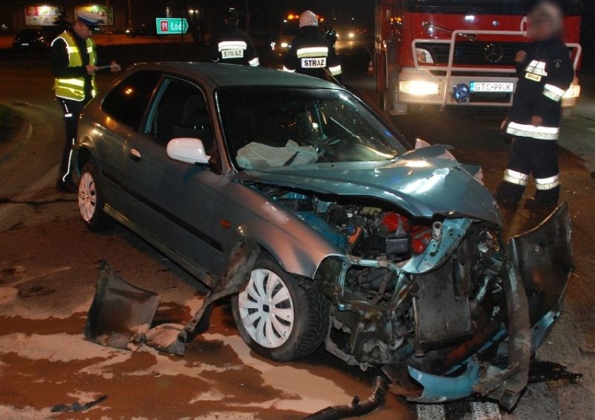 Wypadek w Gniewie. 4 osoby zostały ranne na drodze krajowej nr 91