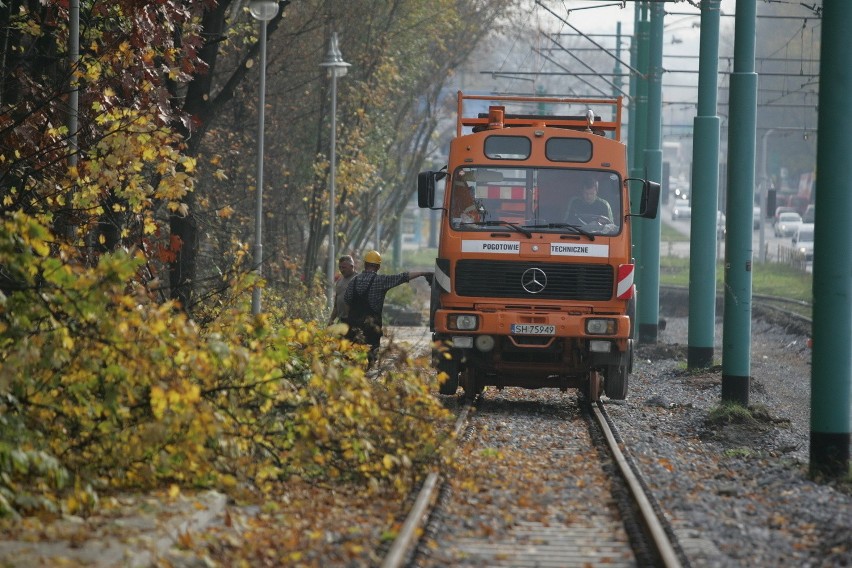 Remont torowiska w pobliżu Stadionu Śląskiego