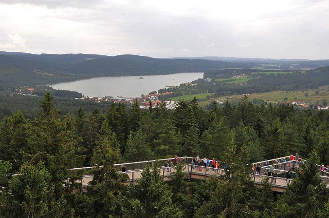 Widok z wieży na Jezioro Lipno