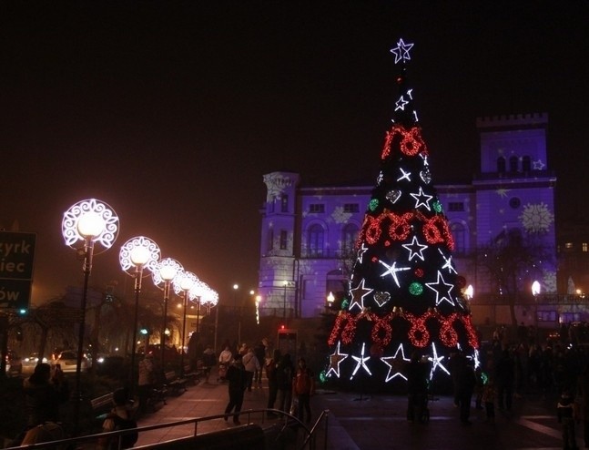 Bielsko-Biała oświetlone świątecznie