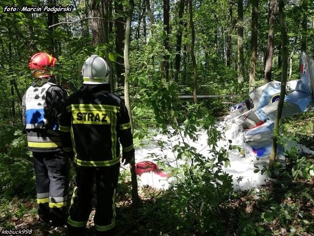 Katastrofa lotnicza pod Kłobuckiem. Zdjęcia dzięki uprzejmości Kłobuck998.