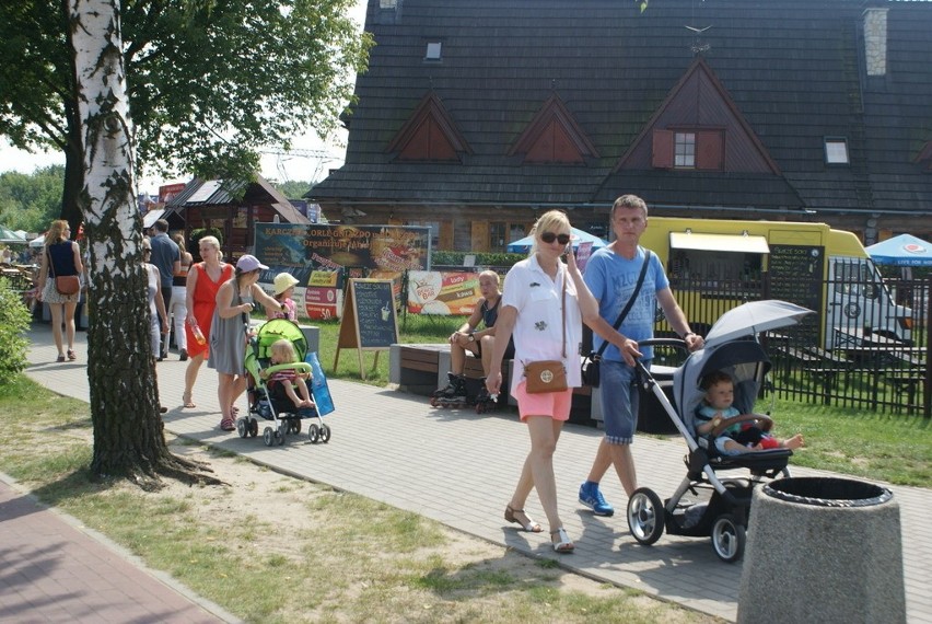 W sobotę nie brakowało chętnych do plażowania nad Pogorią...