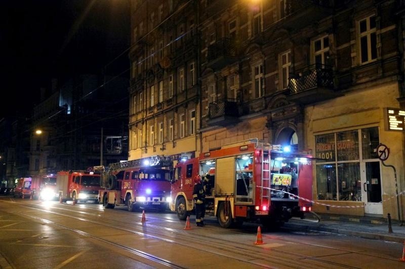Pożar  przy Poniatowskiego 27 we Wrocławiu