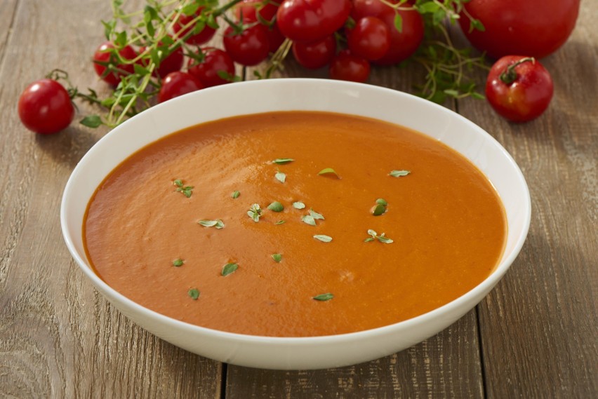 Kremowa zupa pomidorowa.