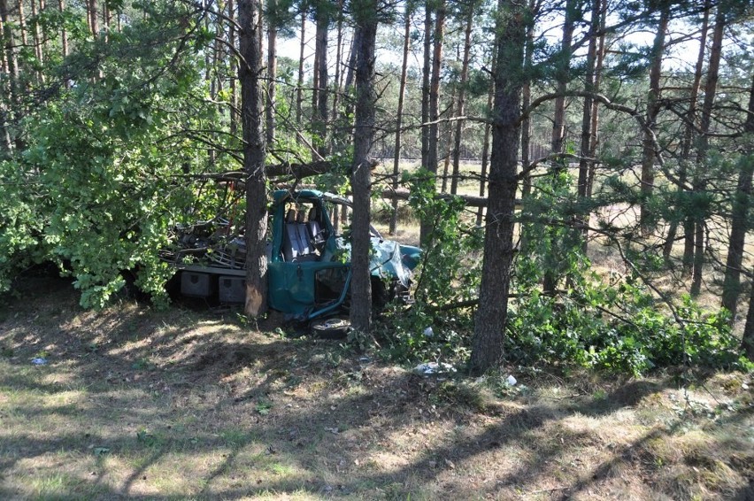 Wypadek w Gwdzie Małej koło Szczecinka.