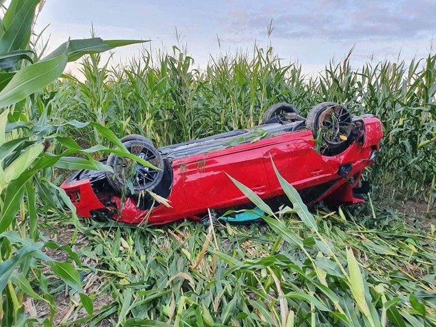 Wypadek w Sulęcinie-Kolonii. 5.09.2021 zderzyły się trzy auta. Zdjęcia