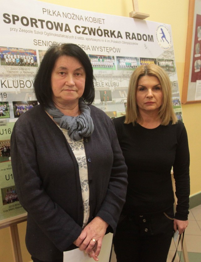 - Władze Radomia nie powinny zamykać naszej szkoły - mówią Anna Fiutowska (z lewej) i Lucyna Kalinkowska z ZS numer 4.