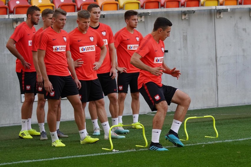 Reprezentacja Polski U21 trenowała na Stadionie Miejskim w...