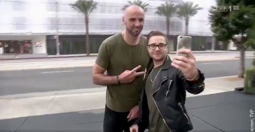 Marcin Gortat i Marcin Bakalarski, lotnisko Los Angeles.