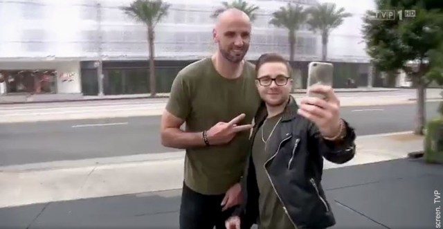 Marcin Gortat i Marcin Bakalarski, lotnisko Los Angeles.