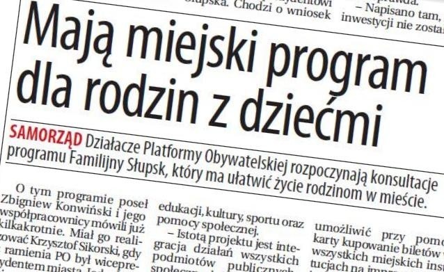 W środę w "Głosie": Mają miejski program dla rodzin z dziećmi.