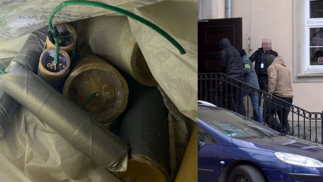 Materiały wybuchowe i narkotyki w garażu przy ulicy 4 Marca w Koszalinie