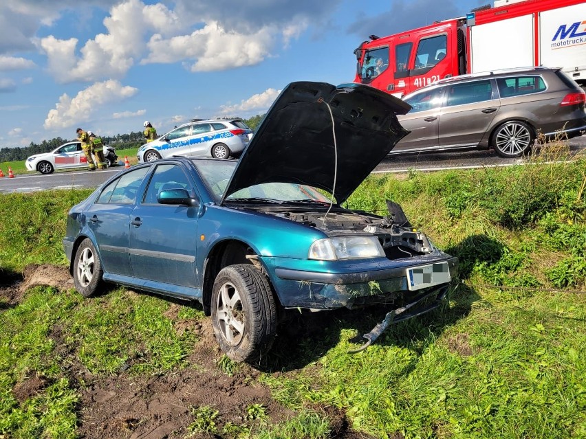 Wypadek w Nagłowicach. Utrudnienia na krajowej trasie numer 78