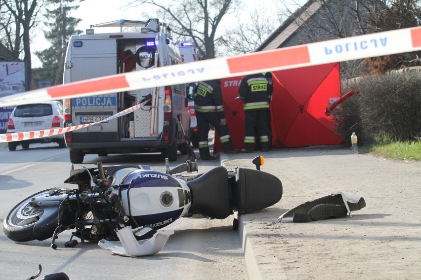 Śmiertelny wypadek motocyklisty 