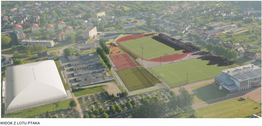 Wizualizacja kompleksu sportowego w Karlinie.