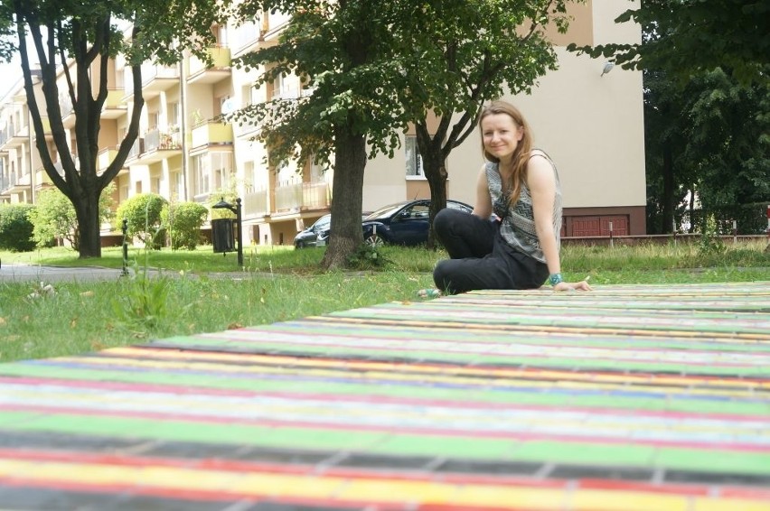 Paulina Horba przygotowała instalację  „Kultura na chodniku”