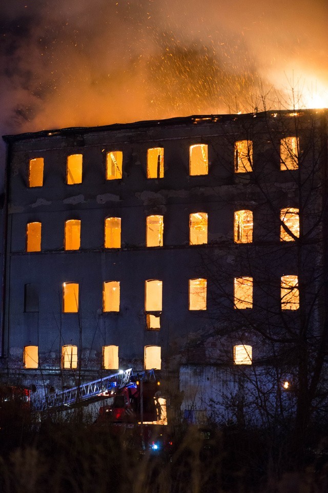 Pożar Młyna Szancera w Tarnowie.