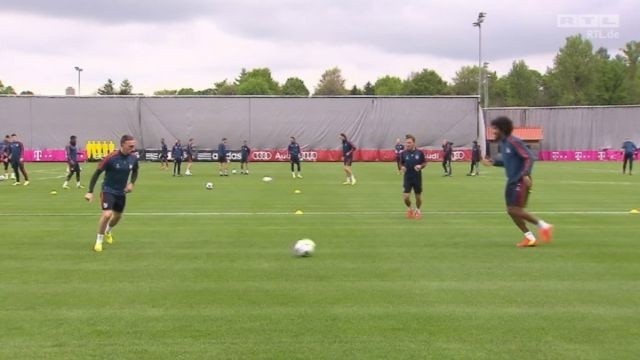 Trening Bayernu Monachium przed spotkaniem z Realem Madryt  