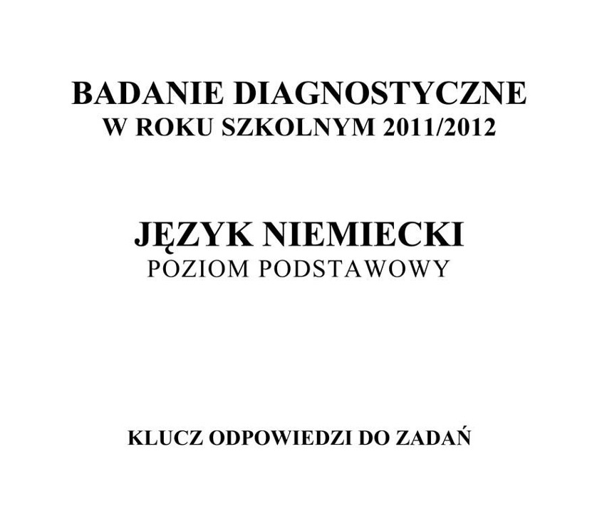 Próbny egzamin gimnazjalny 2012: język niemiecki -...