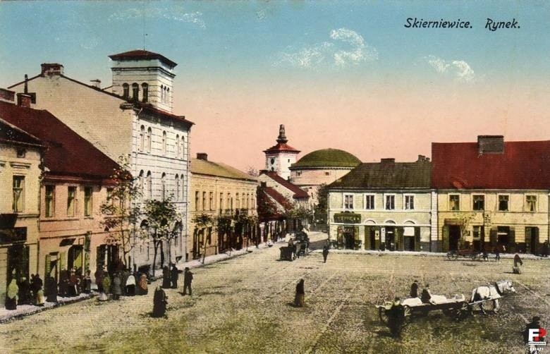 Rynek w Skierniewicach, około roku 1917