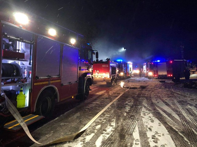 Pożar w Gostchorzu wybuchł w nocy z poniedziałku na wtorek (18-19 stycznia).