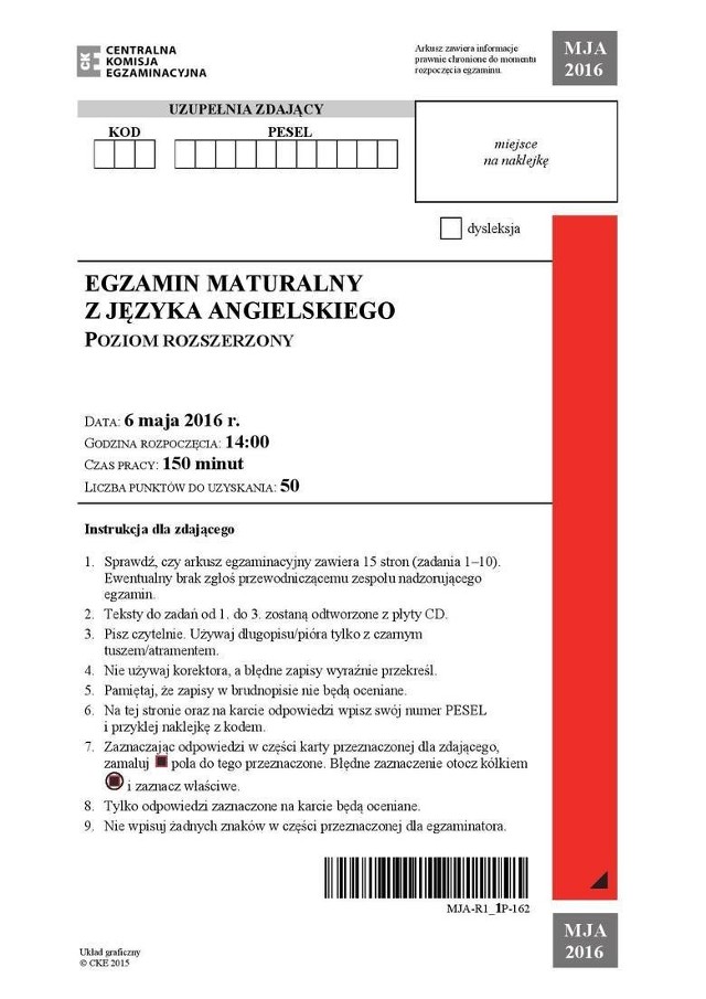 Matura próbna ANGIELSKI, NIEMIECKI. ODPOWIEDZI, ARKUSZE ANGIELSKI [23.11. 2017] | Gazeta Współczesna