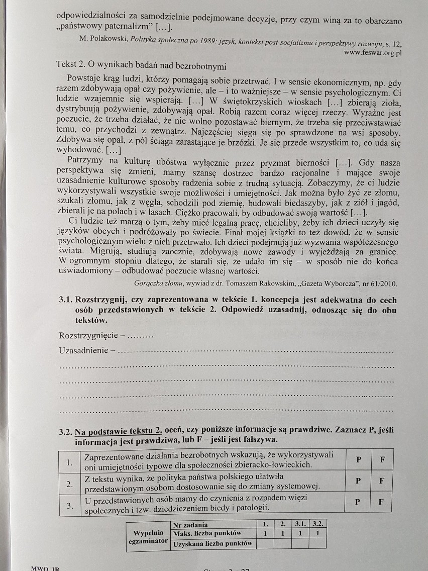 Matura 2017 [WOS - rozszerzenie] Odpowiedzi i arkusz w serwisie EDUKACJA