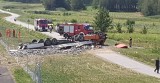 Wypadek na S19 w Kamieniu. TIR zjechał z drogi i przebił bariery. Pojazd wypadł poza jezdnię. Kierowca nie przeżył tego wypadku