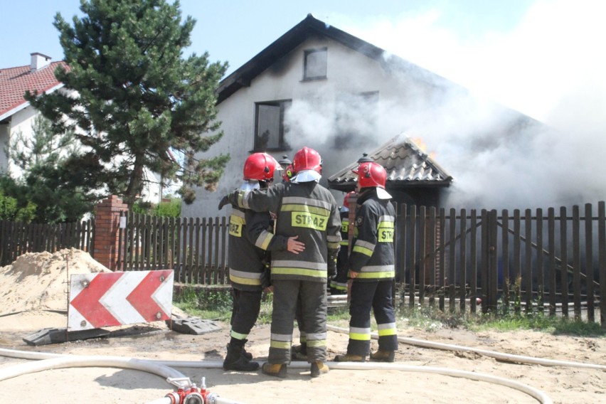 Pożar domu jednorodzinnego w Wilczycach