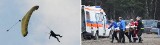 Zobacz film z nieszczęśliwego wypadku spadochroniarza w Żaganiu (wideo Czytelnika, zdjęcia)