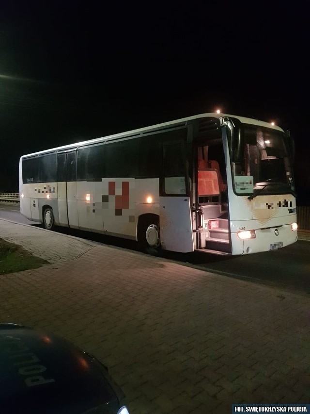 Podczas nocnej kontroli autobusu w gminie Mirzec