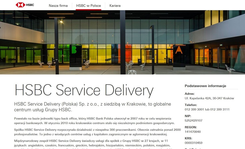 HSBC Service Delivery to globalne centrum usług Grupy HSBC....