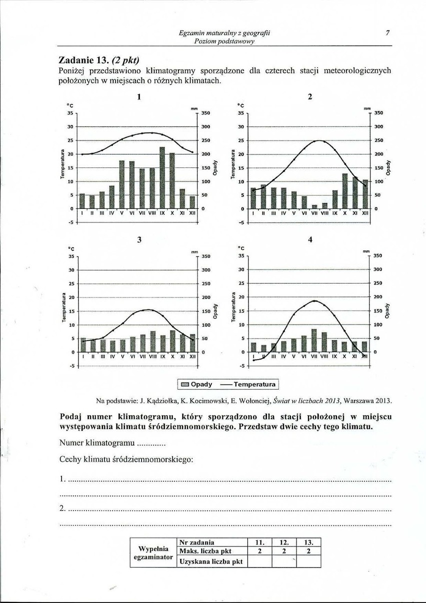 Matura 2014 GEOGRAFIA ARKUSZE CKE, PYTANIA, ODPOWIEDZI