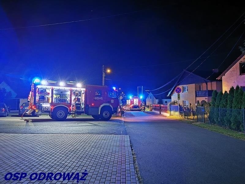 Pożar w miejscowości Odrowąż - 11.08.2022r.
