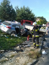 Wypadek w Rudniku pod Myślenicami. Radiowóz zderzył się z dostawczakiem