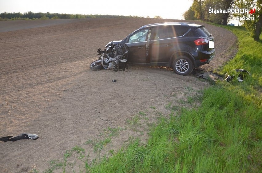 Tragiczny wpadek na DK 45 - trasa na Szonowice....