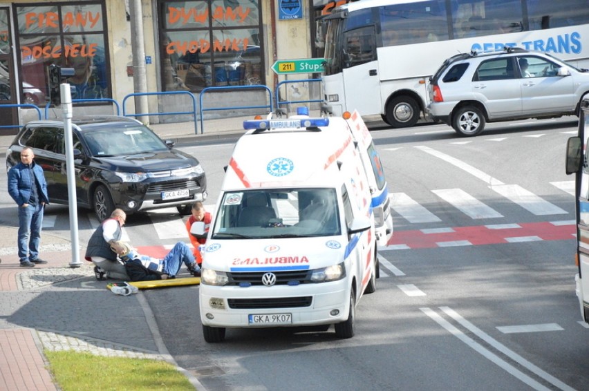 Wypadek w Kartuzach. Potrącenie pieszego (5.06.2017)