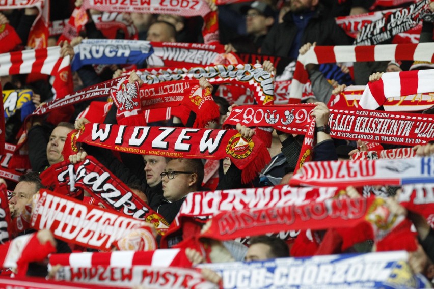 Kibice na meczu 2 ligi Widzew Łódź - Ruch Chorzów ZDJĘCIA