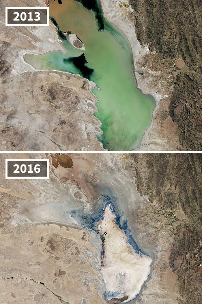 To jezioro było kiedyś jednym z największych w Boliwii....