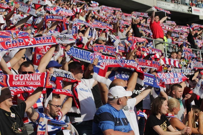 26.07.2019. Kibice na meczu Górnik Zabrze - Zagłębie Lubin....