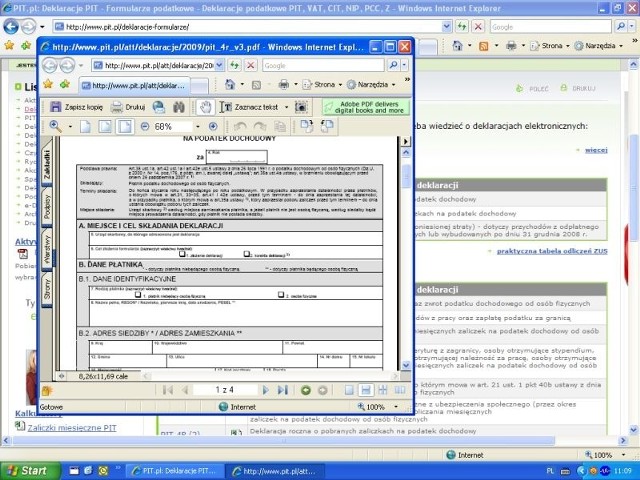 Formularze wypełniamy w formacie PDF i możemy wysłać drogą elektroniczną.