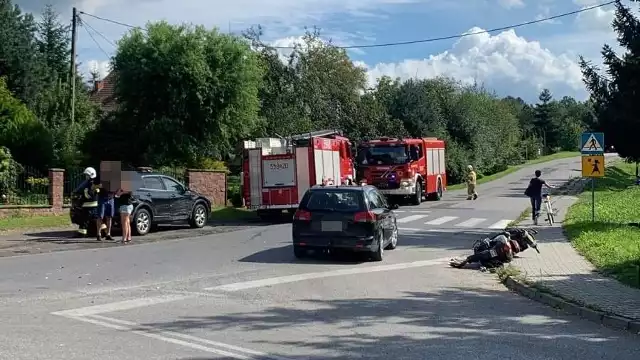 W wyniku wypadku w Nidku kierujący jednośladem z obrażeniami ciała został odwieziony do szpitala