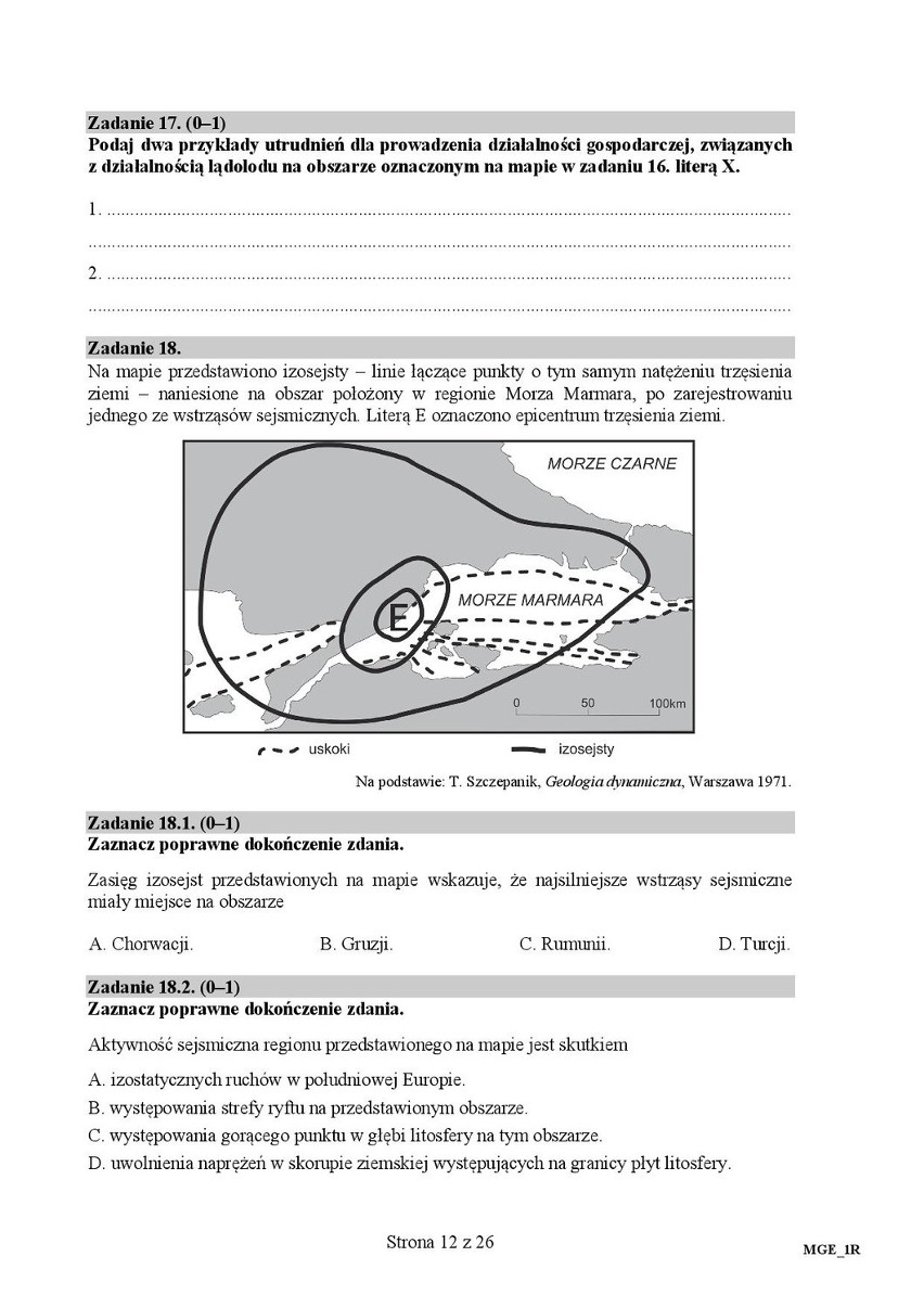 Matura 2016: GEOGRAFIA rozszerzona [ODPOWIEDZI, ARKUSZ CKE]