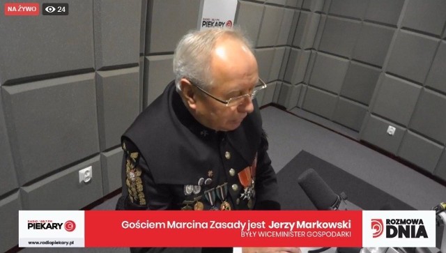 Jerzy Markowski jako Gość Dnia Dziennika Zachodniego w studiu Radia Piekary